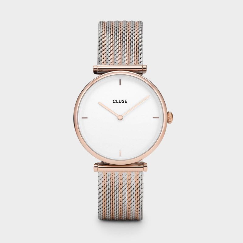 Cluse watch Rose Gold Bicolour Mesh triumph