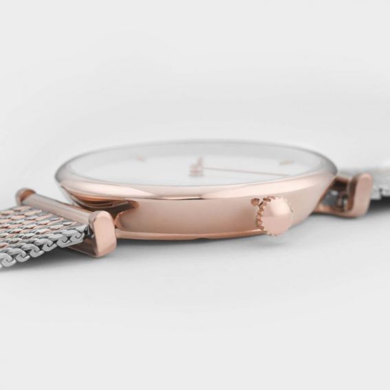 Cluse - Kijk CLUSE - Triumph Rose Gold tweekleurig mesh