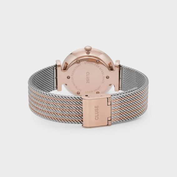 Cluse - Kijk CLUSE - Triumph Rose Gold tweekleurig mesh