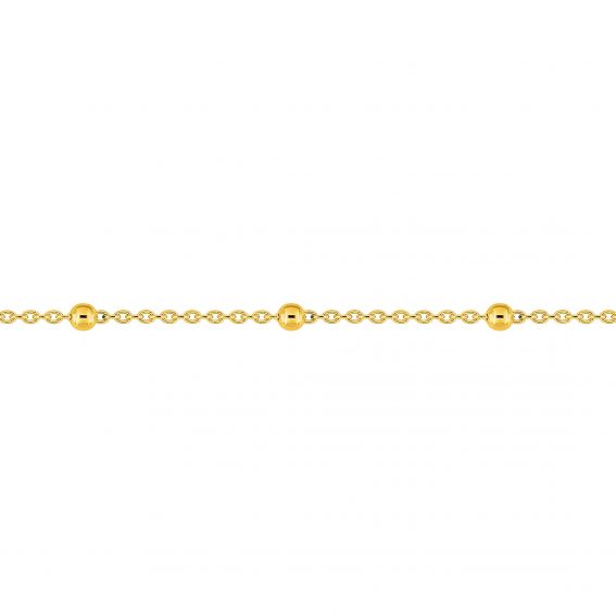 Bijoux or et personnalisé Cable chain with 9 carat yellow gold balls