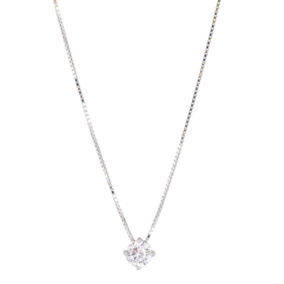 Sliding solitaire necklace 6mm