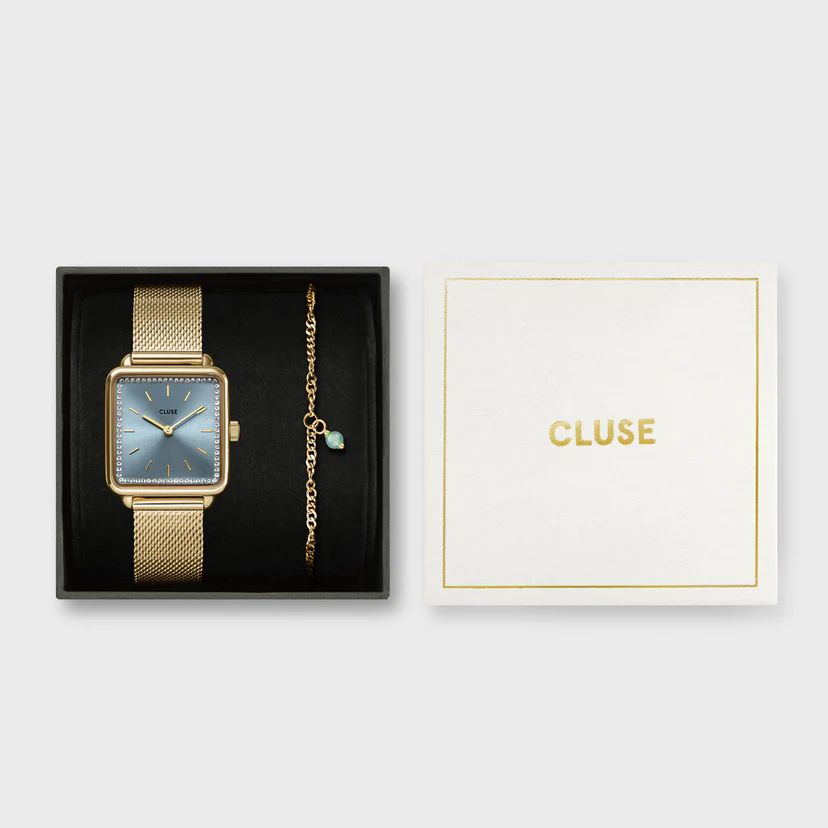 Pack CLUSE La t tragone Mesh Gold et bracelet