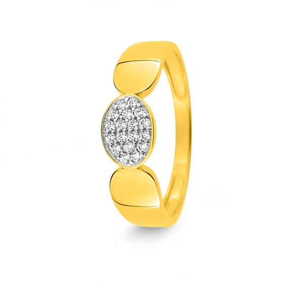Bijoux or et personnalisé 9 carat yellow gold gemstone ring