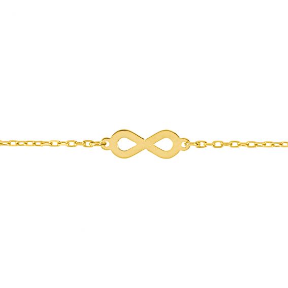 Bijoux or et personnalisé 9 carat yellow gold mini-infinity bracelet