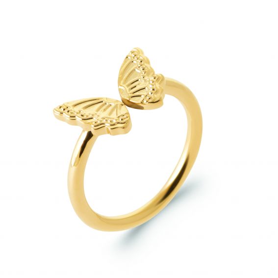 18k Open Butterfly Ring