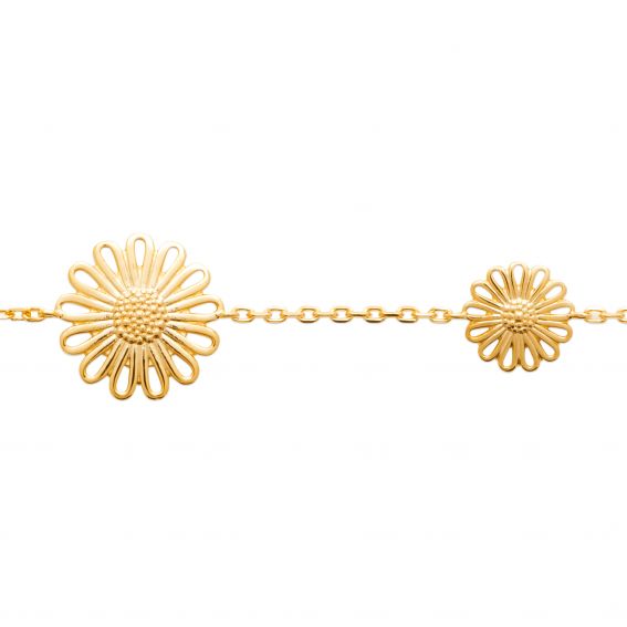 Bijou argent/plaqué or 18k gold plated Marguerite bracelet