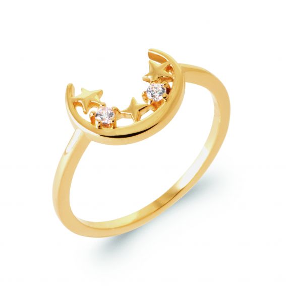 Bijou argent/plaqué or Doride ring 18k gold plated