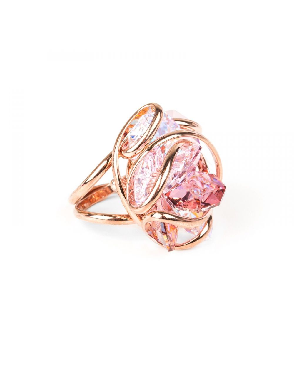 Andrea Marazzini bijoux - Bague cristal flower Swarovski rosé