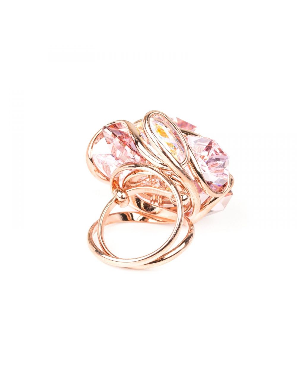 Andrea Marazzini bijoux - Bague cristal flower Swarovski rosé