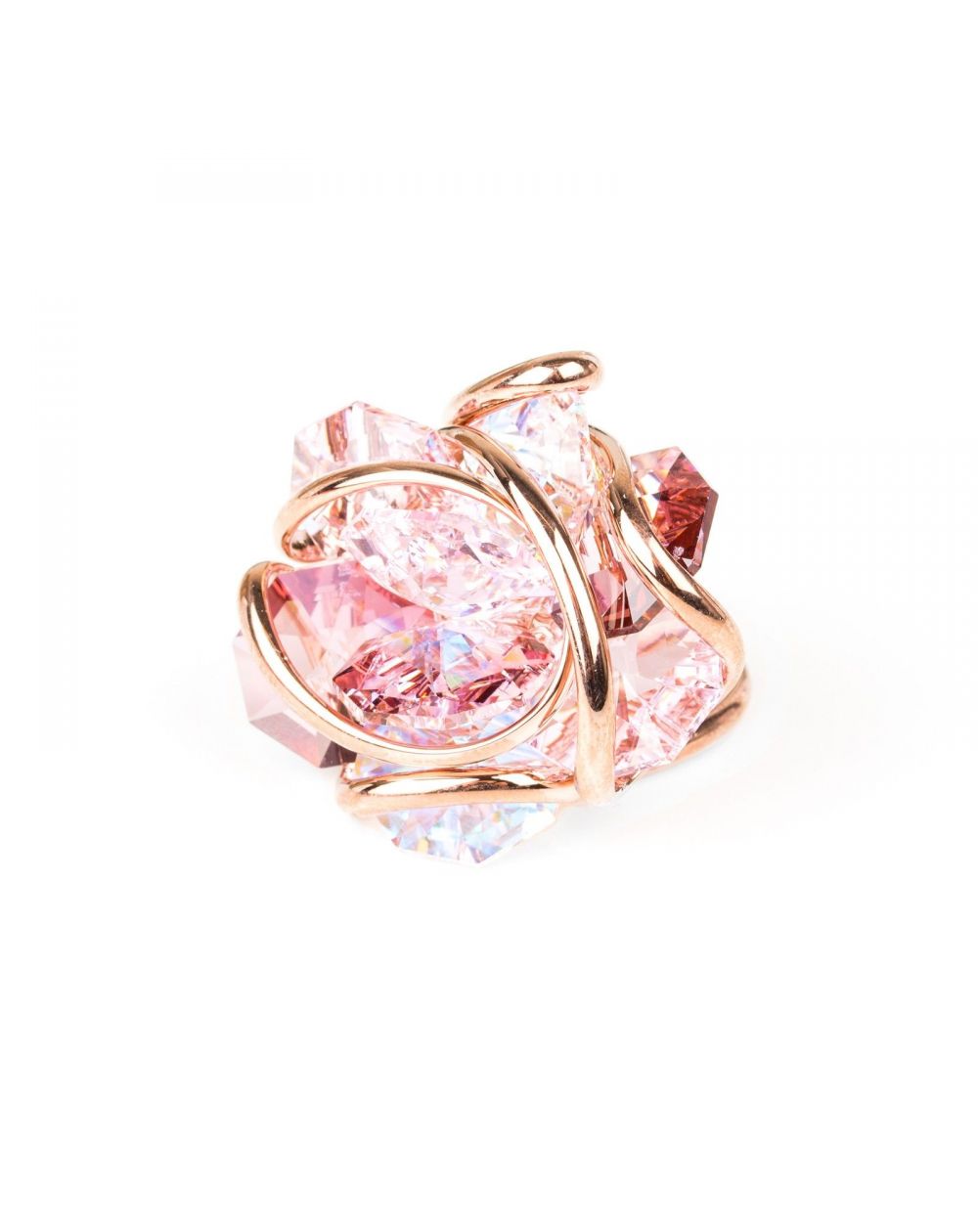 Andrea Marazzini bijoux - Bague cristal flower Swarovski rosé