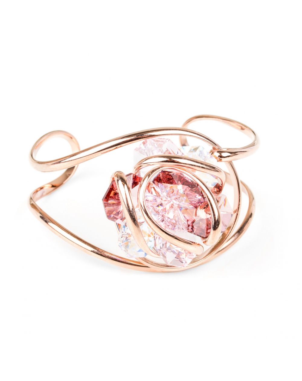 Marazzini - Armband kristal bloem Swarovski roze