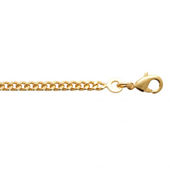 Bijou argent/plaqué or Gold plated chain with gold curb chain