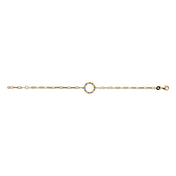 Bijou argent/plaqué or Paradise cross bracelet