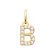 Pendant B zirconium plate 18k gold