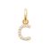 C zirconium pendant 18k gold plate