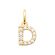 D zirconium pendant 18k gold plate