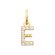 E zirconium pendant 18k gold plate