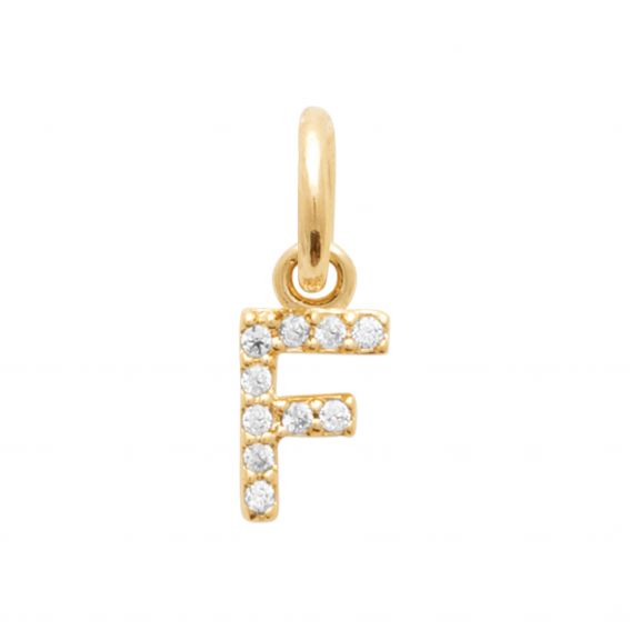 Bijou argent/plaqué or F zirconium pendant 18k gold plate