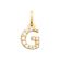 G zirconium pendant 18k gold plate