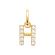 H zirconium pendant 18k gold plate