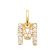 M zirconium pendant 18k gold plate