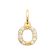 O zirconium pendant 18k gold plate