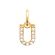 copy of S pendant zirconium 18k gold plate