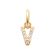 V zirconium pendant 18k gold plate