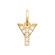 Zirconium Y pendant 18k gold plate