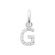 Pendentif G zirconium argent 925