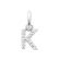 Pendentif K zirconium argent 925