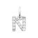 N zirconium silver pendant 925