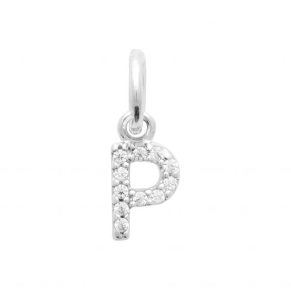 925 silver P zirconium pendant