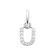 925 silver zirconium U pendant