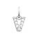 Pendentif V zirconium argent925