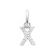 Pendentif X zirconium argent 925