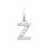 Pendentif Z zirconium argent 925