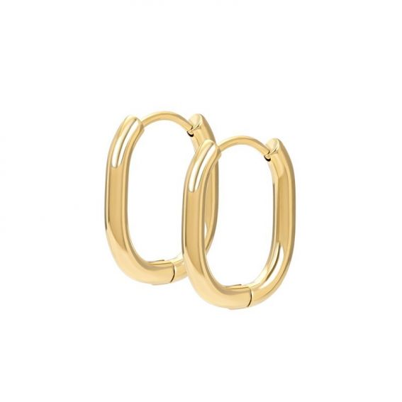 Oval hoop earrings