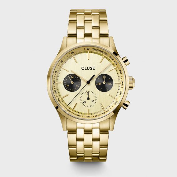 Cluse Anthéor Multifunction Watch Steel full gold, Gold Color