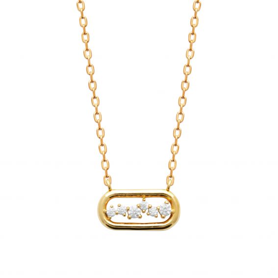 Bijou argent/plaqué or 18k gold plated Nikies necklace
