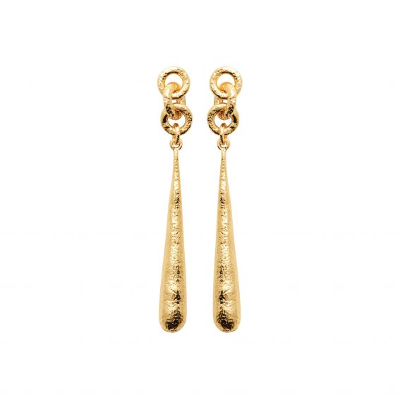 Bijou argent/plaqué or 18k gold plated Marmaris hoop earrings