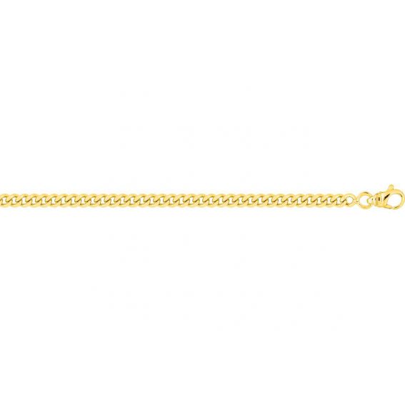 Bijoux or et personnalisé Men's diamond curb chain 3.2mm 18 carat gold