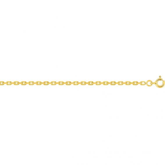 Bijoux or et personnalisé Men's diamond convict chain 2.4mm 18 carat gold