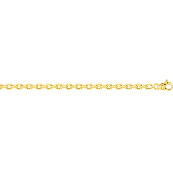 Bijoux or et personnalisé Men's diamond-cut Forçat chain 3.15mm 18 carat gold