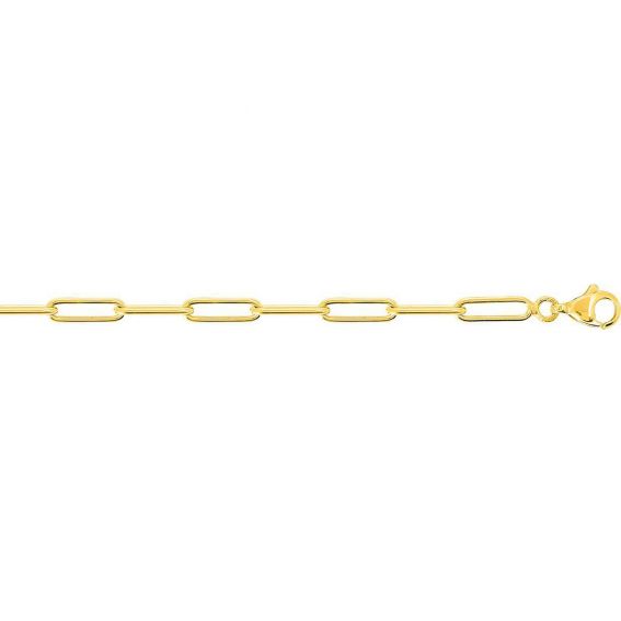 Bijoux or et personnalisé Rechthoekige kabelketting 3,6 mm 18 karaat goud