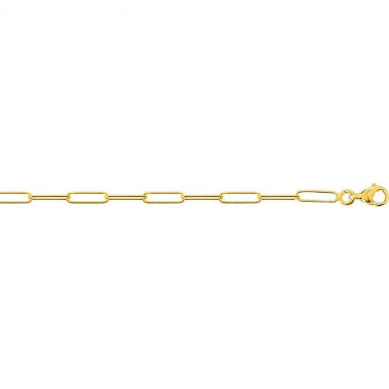 Bijoux or et personnalisé Rechthoekige kabelketting 2,7 mm 18 karaat goud