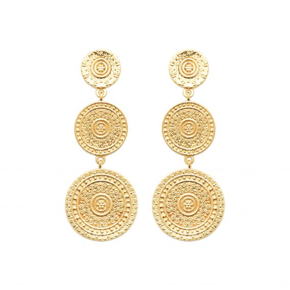 Bijou argent/plaqué or 18k gold plated Porto earring