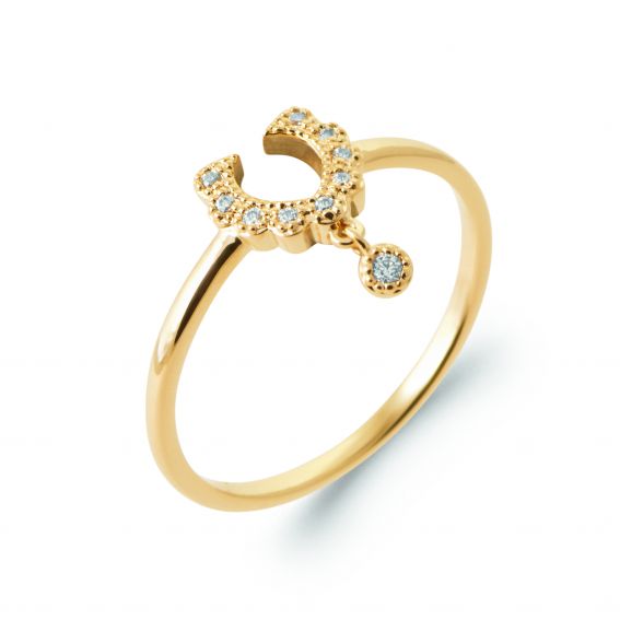 Bijou argent/plaqué or 18k gold plated Casablanca ring