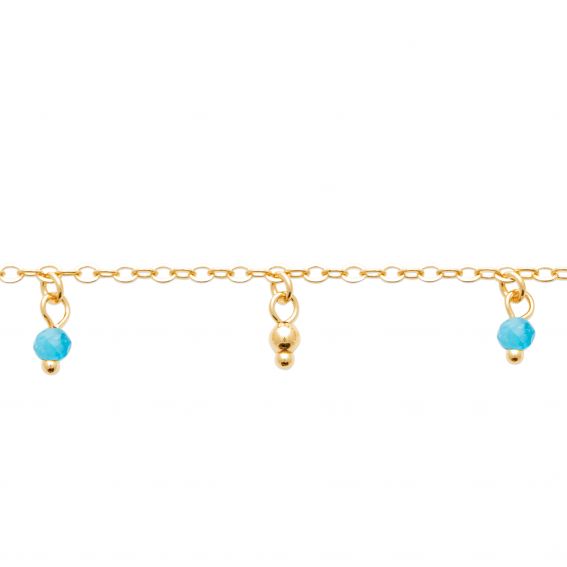 Bijou argent/plaqué or San Jose 18k Gold Plated Anklet