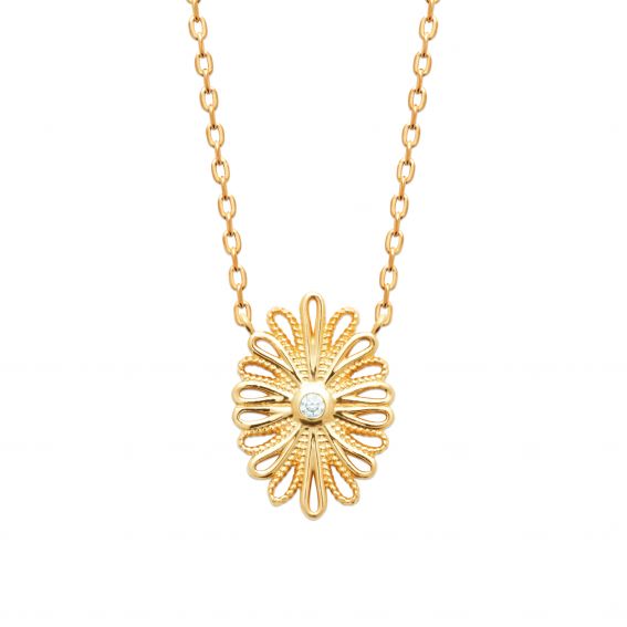 Bijou argent/plaqué or 18k gold plated Managua necklace